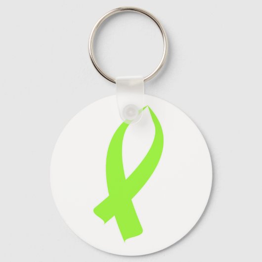 Bewustmakingslint (kalkgroen) sleutelhanger (Voorkant)