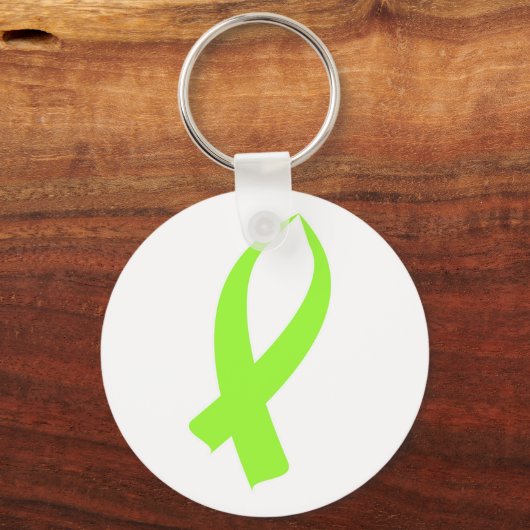 Bewustmakingslint (kalkgroen) sleutelhanger (Voorkant)