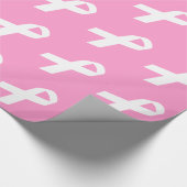 Bewustmakingslint op roze cadeaupapier (Hoek)