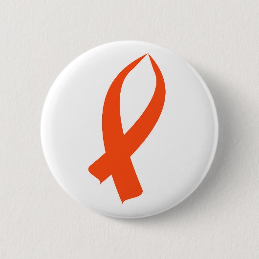 Bewustmakingslint (Oranje) Ronde Button 5,7 Cm (Voorkant)