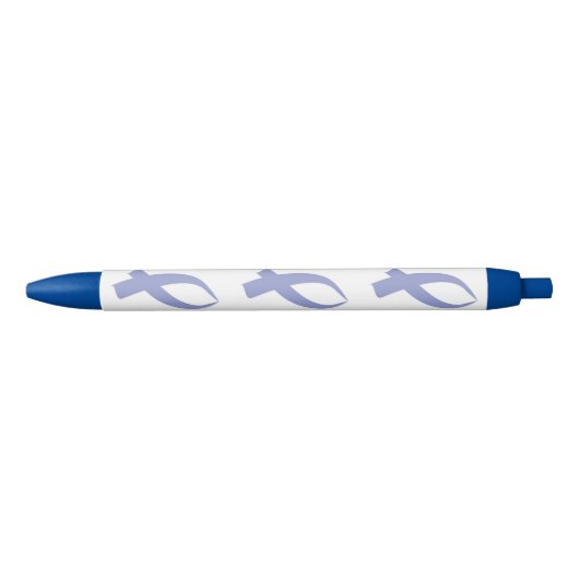 Bewustmakingslint (Periwinkle) Zwarte Inkt Pen (Voorkant)