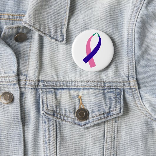 Bewustmakingslint (schildklierkanker) ronde button 5,7 cm (In situ)