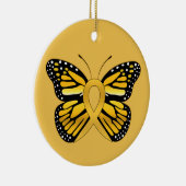 Bewustmakingslint voor kinderkanker Boterfly Keramisch Ornament (Rechts)