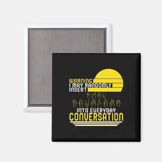 Bewustmakingsmaand ASL Willekeurig Insert Liefde D Magneet (Voorkant / Achterkant)