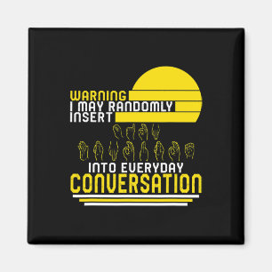 Bewustmakingsmaand ASL Willekeurig Insert Liefde D Magneet