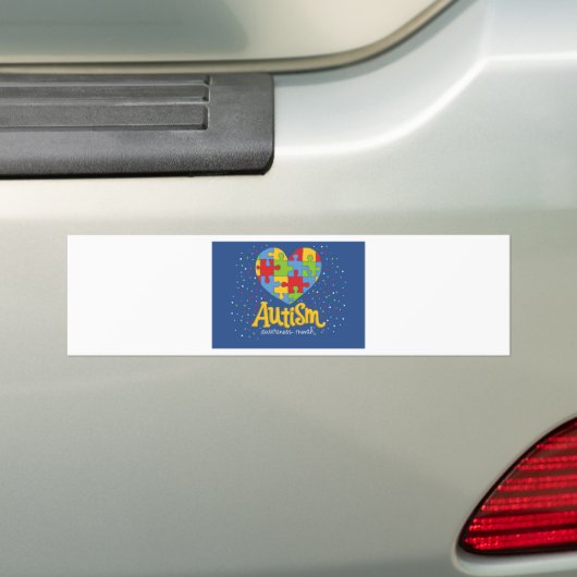 bewustmakingsmaand autisme bumpersticker (Op auto)
