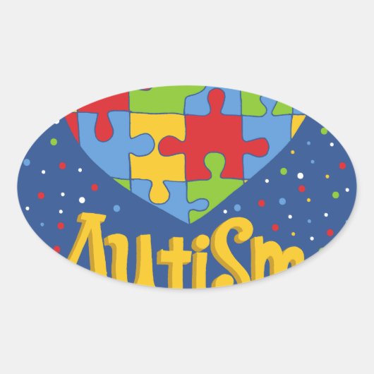 bewustmakingsmaand autisme ovale sticker (Voorkant)