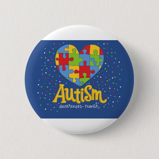 bewustmakingsmaand autisme ronde button 5,7 cm (Voorkant)