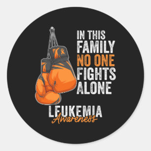 Bewustmakingsmaand Bokshandschoenen Sinaasappel li Ronde Sticker