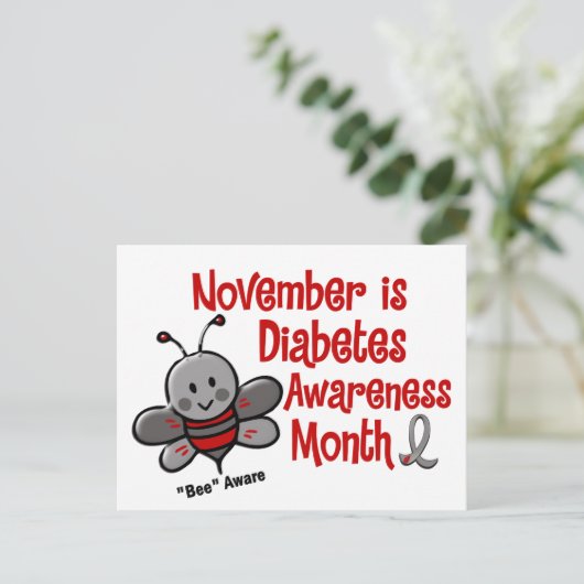 Bewustmakingsmaand diabetes 1.3 briefkaart (Staand voorkant)