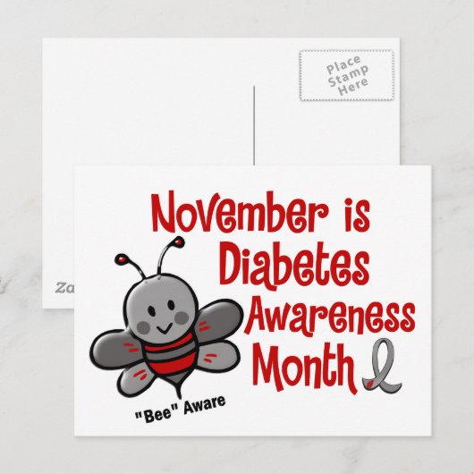 Bewustmakingsmaand diabetes 1.3 briefkaart (Voorkant / Achterkant)