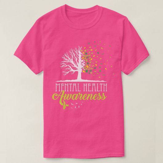 Bewustmakingsmaand geestelijke gezondheid positiev t-shirt (Design voorkant)