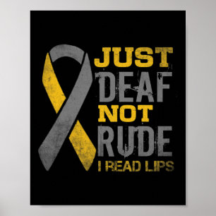 Bewustmakingsmaand gewoon doof niet onbeleefd ASL Poster