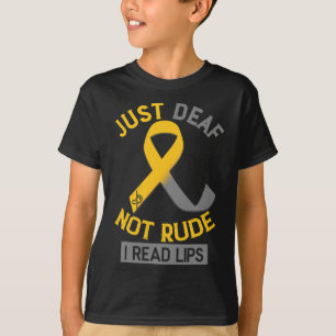 Bewustmakingsmaand gewoon doof niet onbeleefd ASL T-shirt