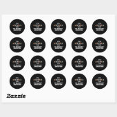 Bewustmakingsmaand Groovy Retro Ronde Sticker (Vel)
