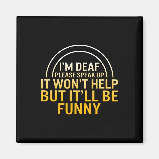 Bewustmakingsmaand Ik ben doof, spreek alsjeblieft Magneet (Voorkant)