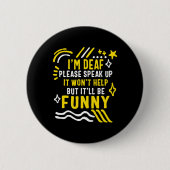 Bewustmakingsmaand Ik ben doof, spreek alsjeblieft Ronde Button 5,7 Cm (Voorkant)