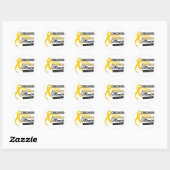 Bewustmakingsmaand kinderkanker v8 ronde sticker (Vel)