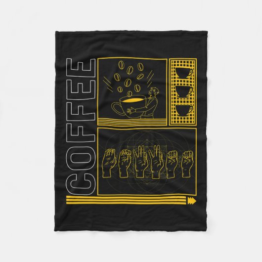 Bewustmakingsmaand Koffie Vraag Liefhebber Trendy  Fleece Deken (Voorkant)