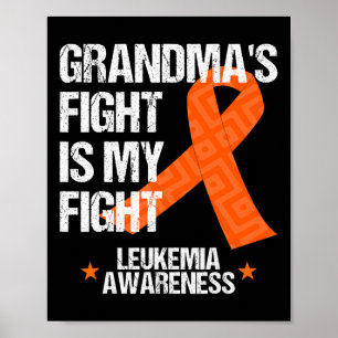Bewustmakingsmaand Oma Fight Oranje Ribbon Gift Poster
