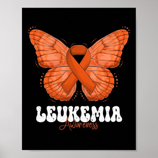 Bewustmakingsmaand Oranje lintvlinder Poster (Voorkant)