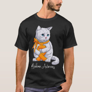Bewustmakingsmaand Oranje Ribbon Cat T-shirt