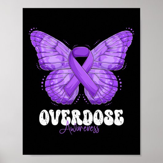 Bewustmakingsmaand Paarse lintvlinder Poster (Voorkant)