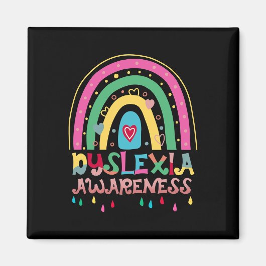 Bewustmakingsmaand Rainbow Boho Schattigee Graphic Magneet (Voorkant)
