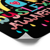 Bewustmakingsmaand Rainbow Boho Schattigee Graphic Poster (Hoek)