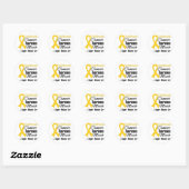 Bewustmakingsmaand voor kinderkanker Gold Ribbon Ronde Sticker (Vel)