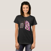 bewustmakingsmaand voor longkanker met bloemen t-shirt (Voorkant volledig)