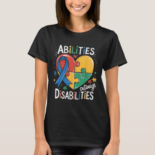 Bewustmakingsmogelijkheden voor autisme wegen niet t-shirt (Voorkant)