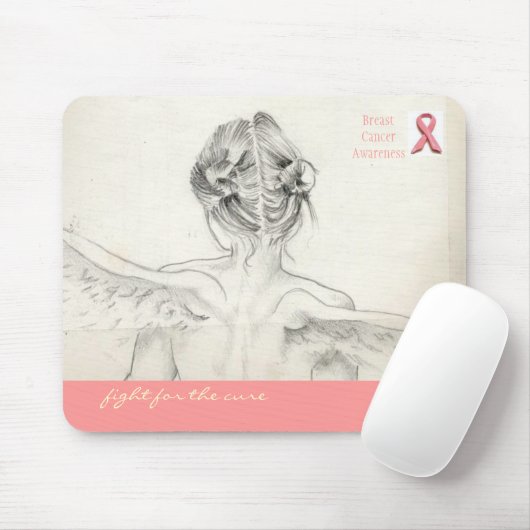 Bewustmakingsmuis over borstkanker muismat (Met muis)