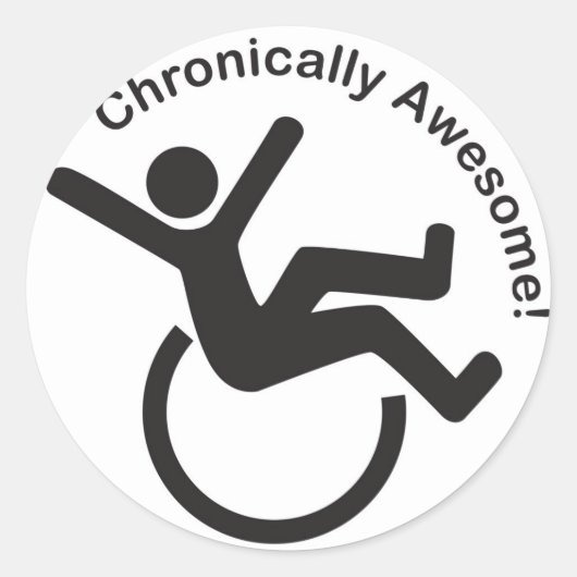 Bewustmakingsproducten voor chronische ziekten ronde sticker (Voorkant)