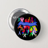 Bewustmakingsrisico's voor de universele gezondhei ronde button 5,7 cm (Voorkant /achterkant)