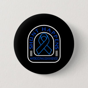 Bewustmakingsshunt Happens Blue Ribbon Neurosurge Ronde Button 5,7 Cm