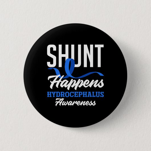Bewustmakingsshunt Happens Hydrocephalus Warrior 2 Ronde Button 5,7 Cm (Voorkant)