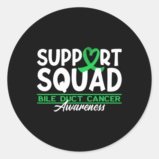 Bewustmakingssquad cholangiocarcinoom galwegkanker ronde sticker (Voorkant)