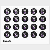 Bewustmakingssteun Vrouwenkrijger Leopard Ronde Sticker (Vel)