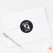 Bewustmakingssteun Vrouwenkrijger Leopard Ronde Sticker (Envelop)
