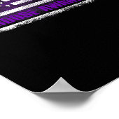 Bewustmakingsvlag Paarse lintverslaving Herstel 3 Poster (Hoek)