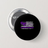 Bewustmakingsvlag Paarse lintverslaving Herstel 3 Ronde Button 5,7 Cm (Voorkant /achterkant)