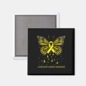 Bewustmakingsvlinder voor kinderkanker magneet (Voorkant / Achterkant)