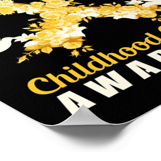 Bewustmakingsvogels voor kinderkanker poster (Hoek)