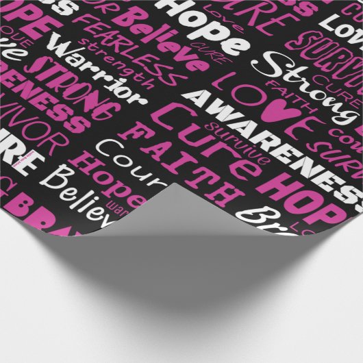 Bewustmakingswoorden...Borstkanker Cadeaupapier (Hoek)