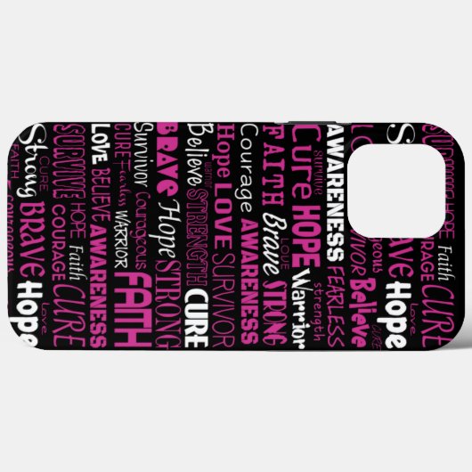 Bewustmakingswoorden...Borstkanker Case-Mate iPhone Case (Achterkant (horizontaal))