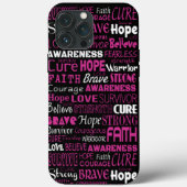 Bewustmakingswoorden...Borstkanker Case-Mate iPhone Case (Achterkant)