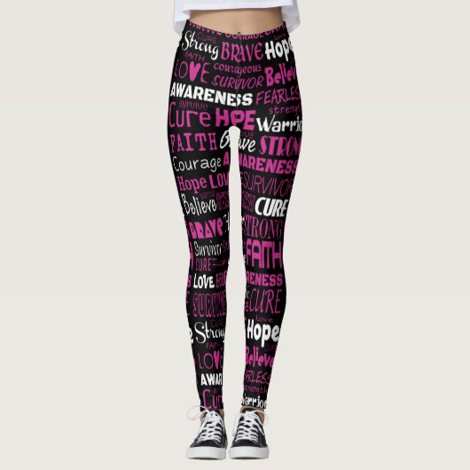 Bewustmakingswoorden...Borstkanker Leggings (Voorkant)