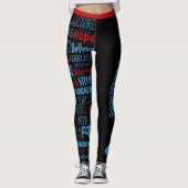 Bewustmakingswoorden... Diabetes Leggings (Voorkant)