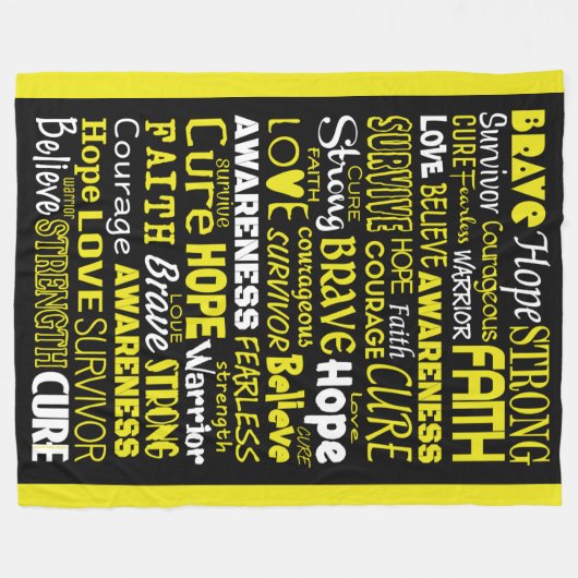 Bewustmakingswoorden ...Endometriose Fleece Deken (Voorkant (Horizontaal))